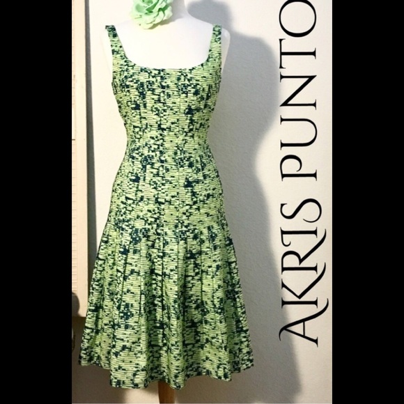 Akris Punto Dresses & Skirts - AKRIS Punto Fit Flare Dress with Pixilated Print